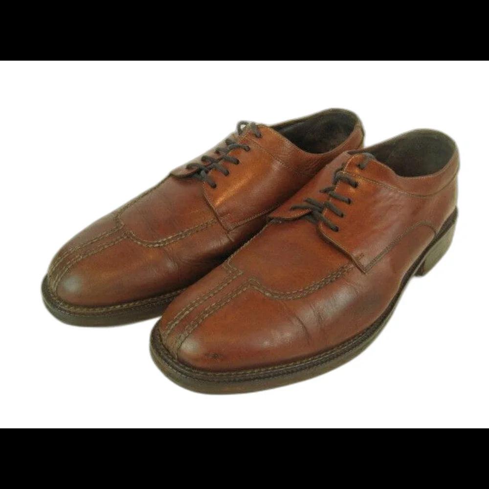 Mens COLE HAAN Country (Brazil) Brown Leather Split Toe Oxfords Brogues sz 9D